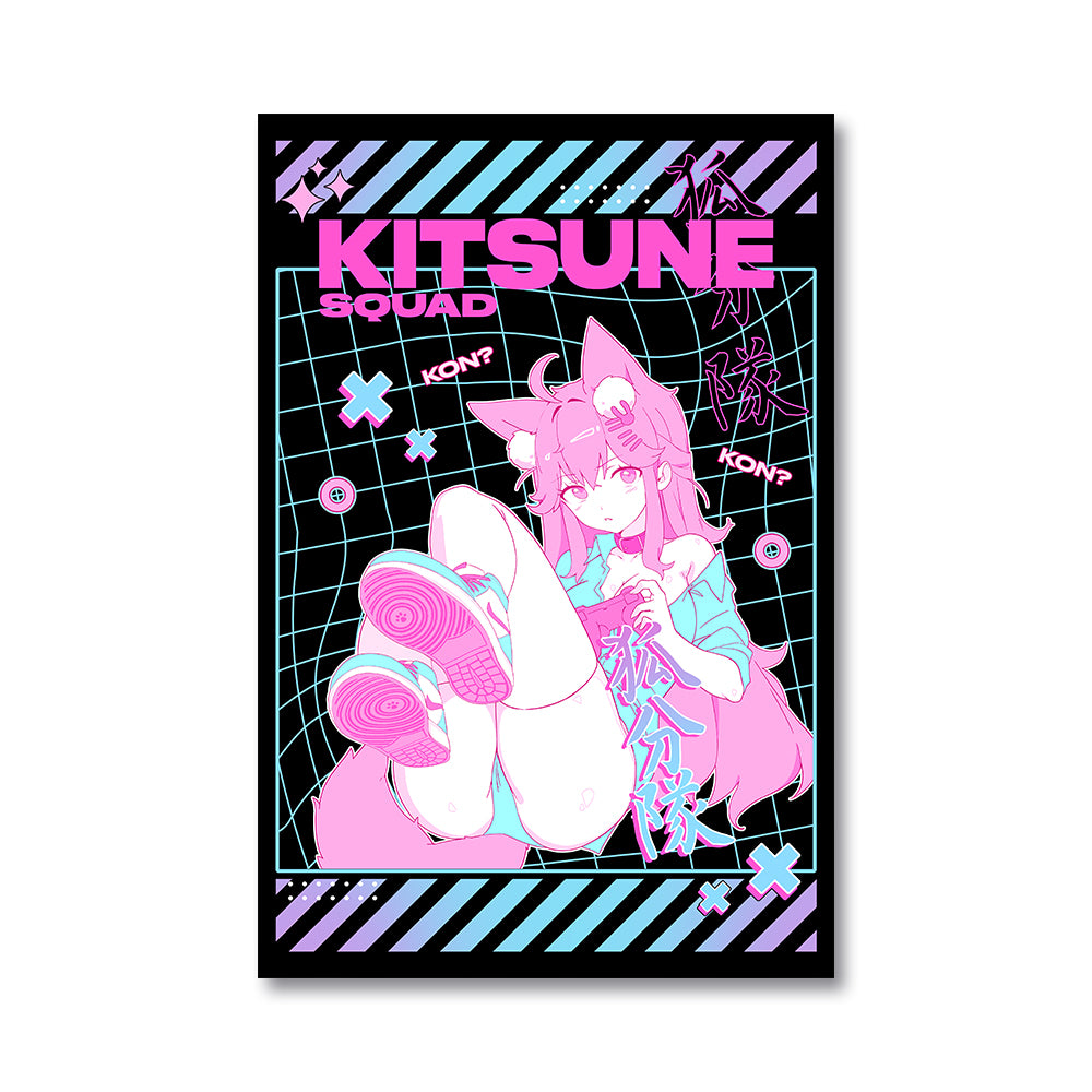 KitsuneThunder "Vaporwave V-1" Poster