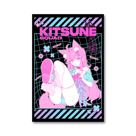 KitsuneThunder "Vaporwave V-2" Poster