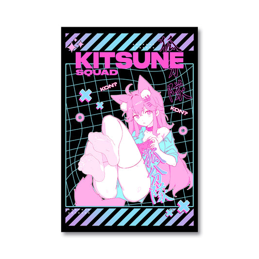 KitsuneThunder "Vaporwave V-3" Poster