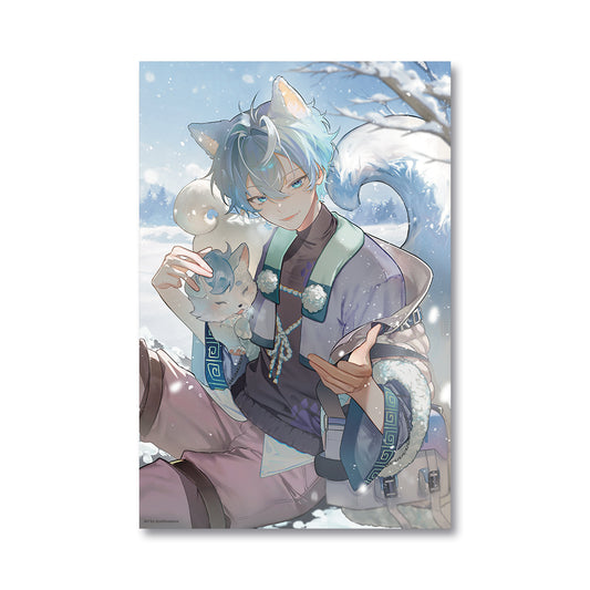 Koummand "Samoyed in Snow" Poster