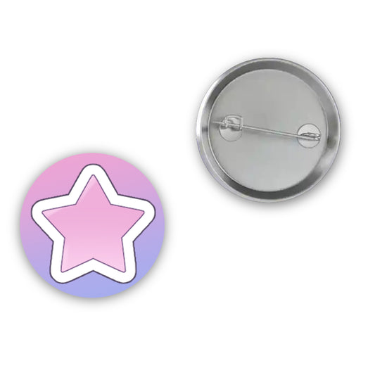 Kuromiya Lucien Pink Star Button Pin