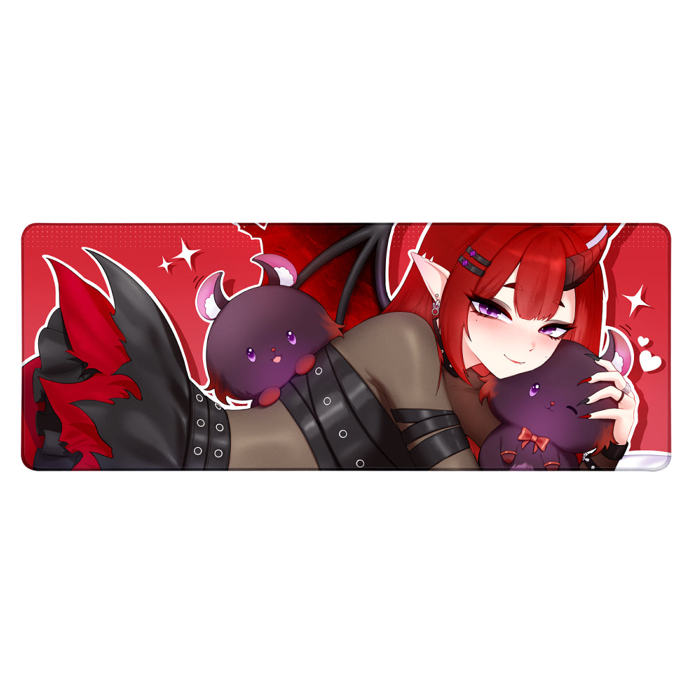 lanna_ "Bunny Demon Hug" XL Mousepad