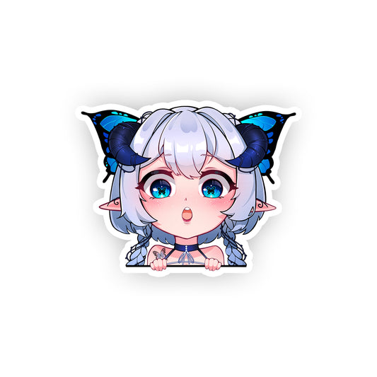 Meemeesh Blue Surprise Peeker Sticker