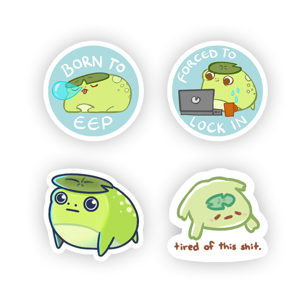 MonisteraVT Frog Sticker Pack