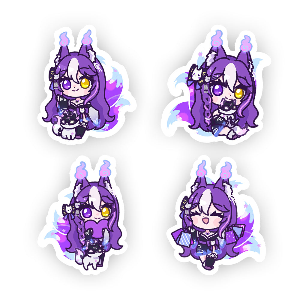 Muddyena "Chibi Foxes" Sticker Pack