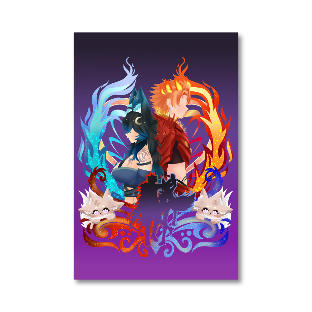 MythicDuo Silhouette Poster