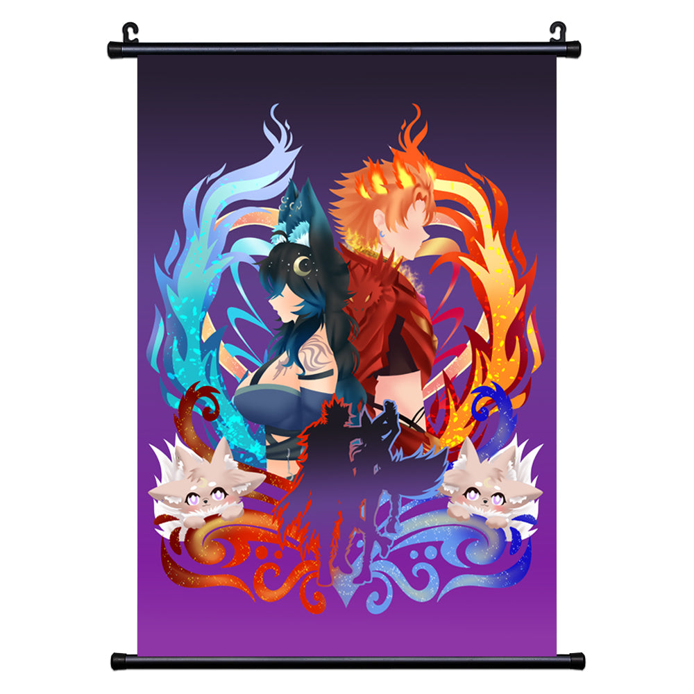MythicDuo Silhouette Wall Scroll