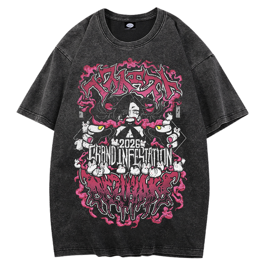 Nezuyaki Plaguefest 2026 Acid Wash T-Shirt