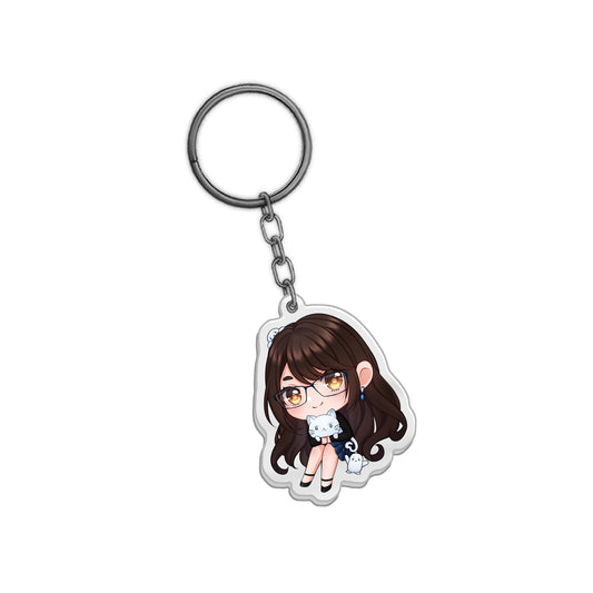 NomadicWhovian Catipose Cuddles Keychain