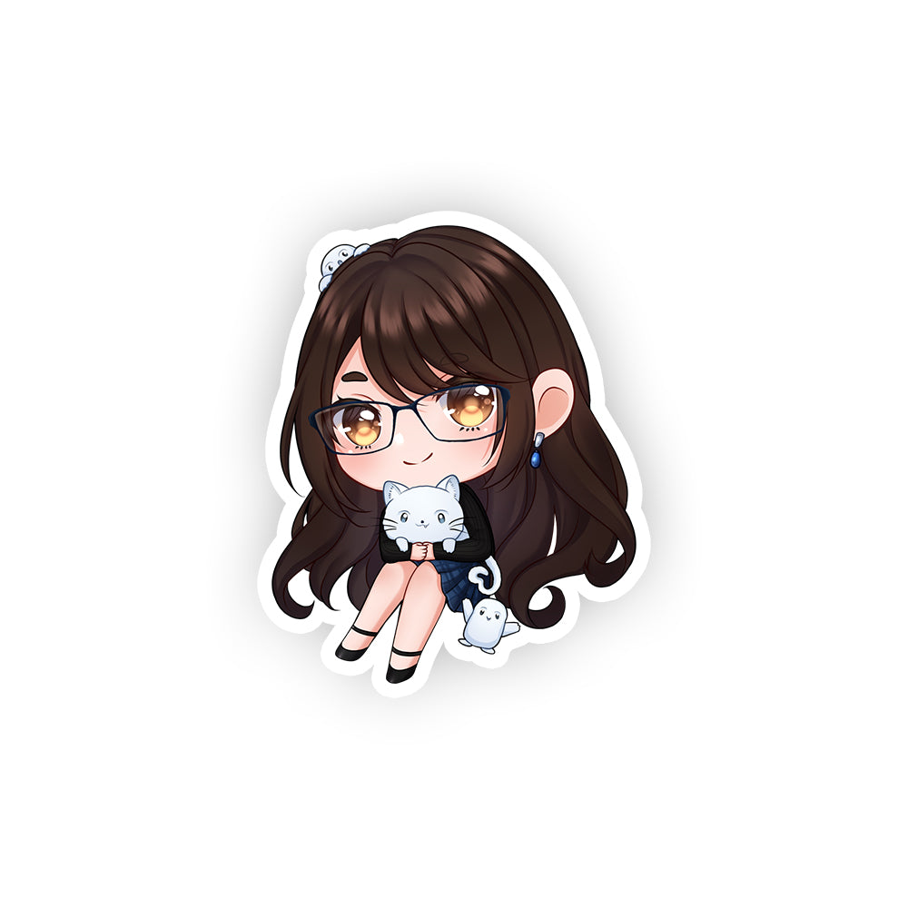 NomadicWhovian Catipose Cuddles Sticker