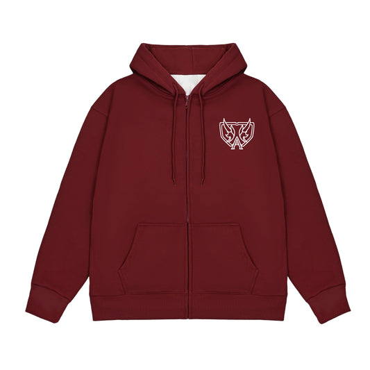 Numi University Red Zip Up Hoodie