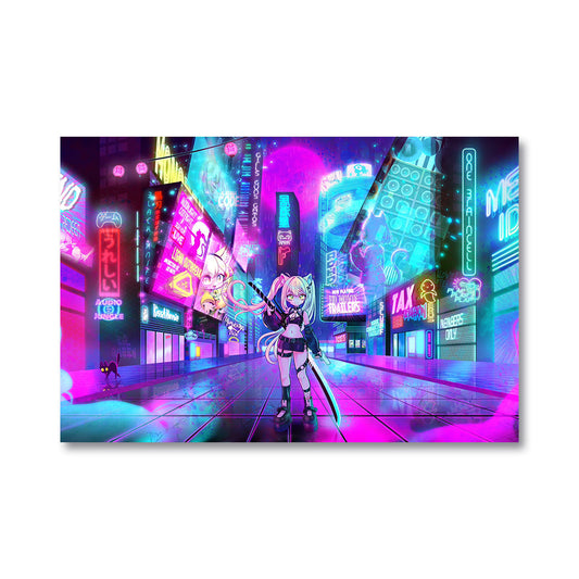 NyanaBanyana City Lights Poster