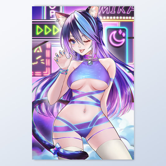 MikaMoonlight Neon Vibes Poster