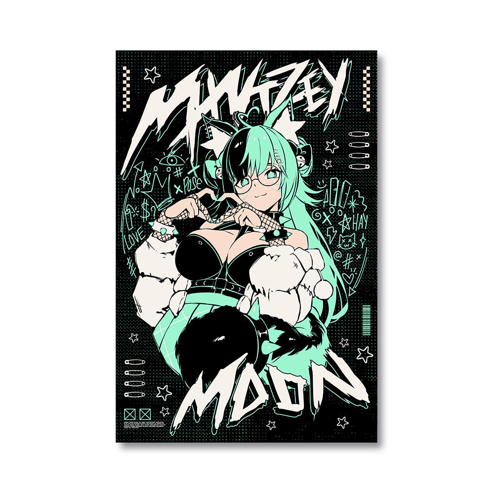MintzeyMoon Mint Punk Poster