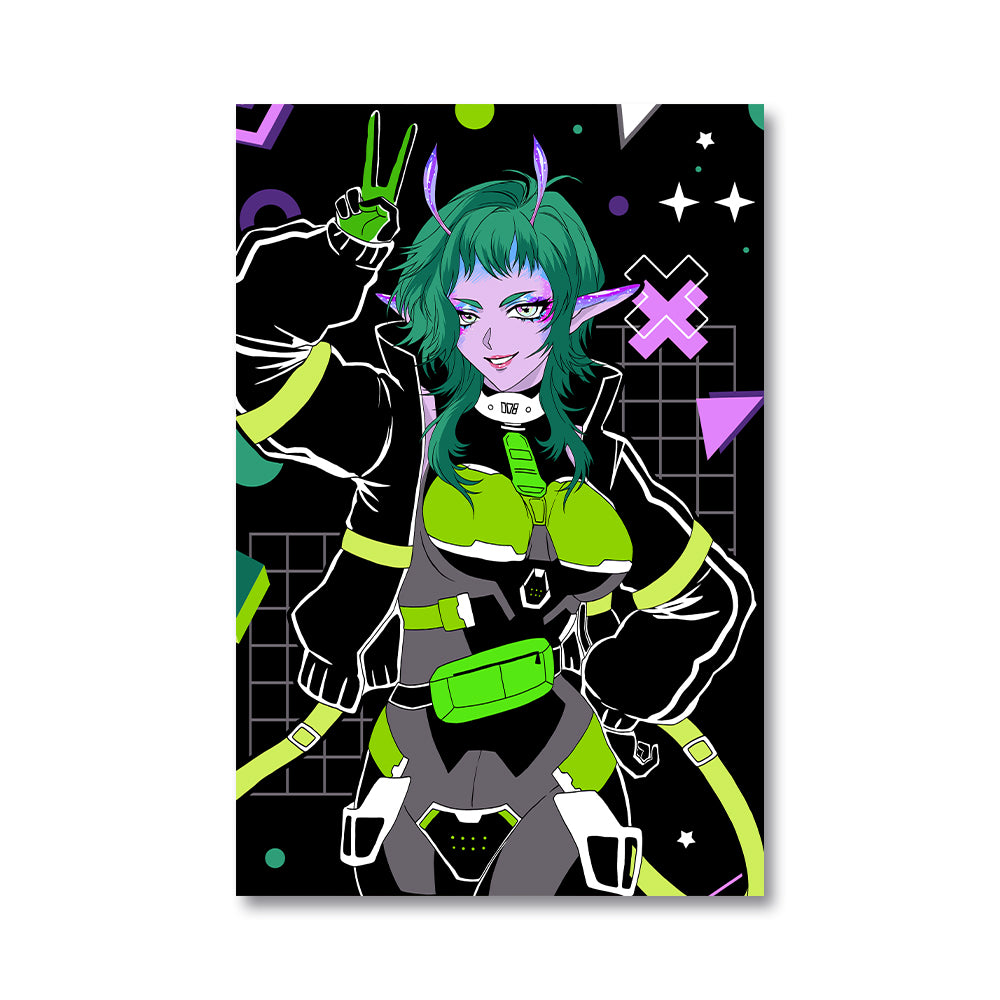 Whaffley "Space Girl Bebop" Poster