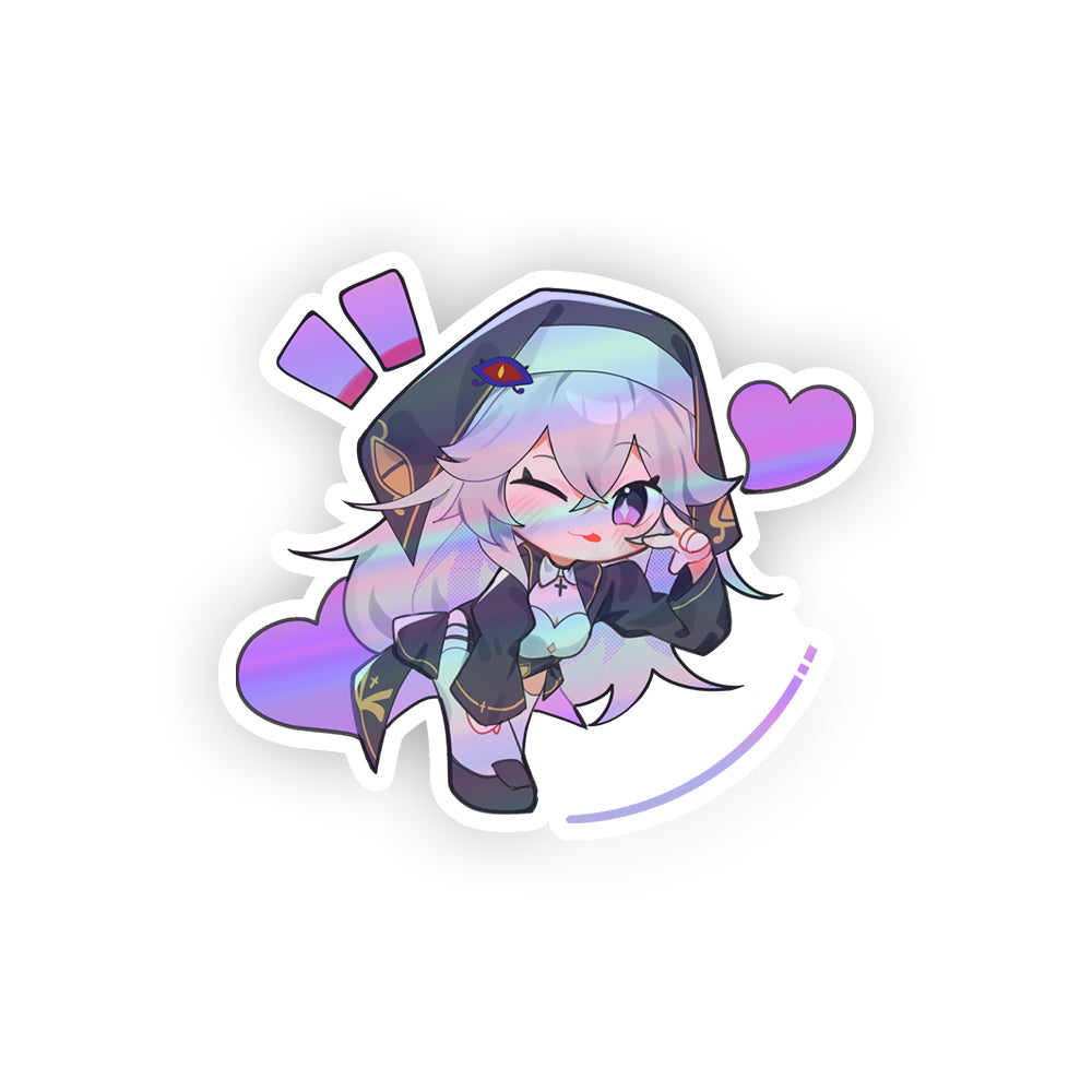 RayaRiot Chibi Holo Sticker