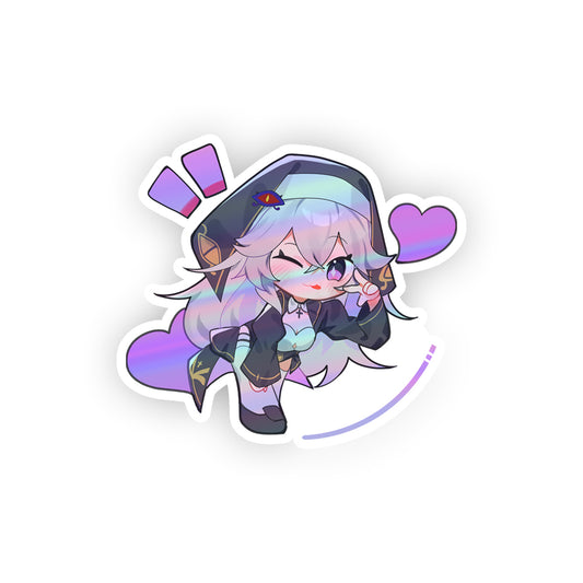 RayaRiot Chibi Holo Sticker