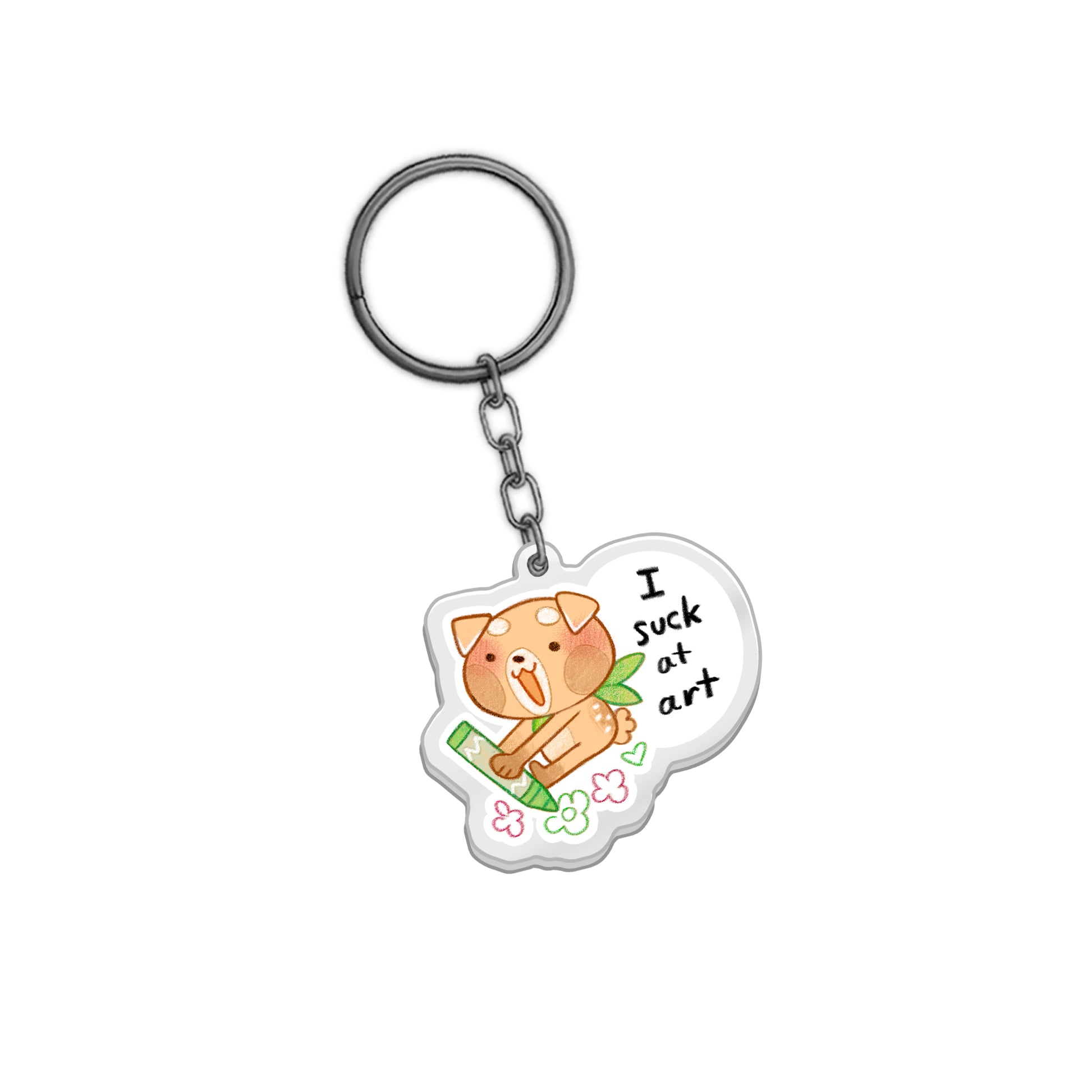 Renn Suck at Art Keychain