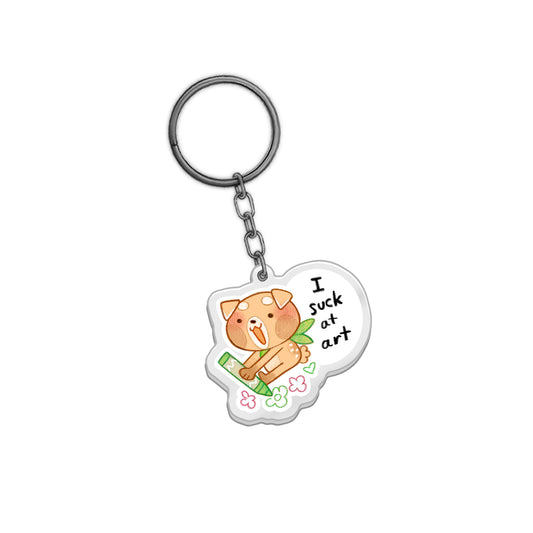 Renn Suck at Art Keychain