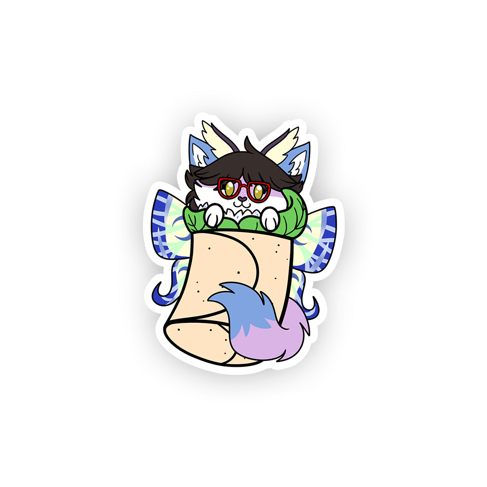 Robin Sashiko 'Purrito' Sticker