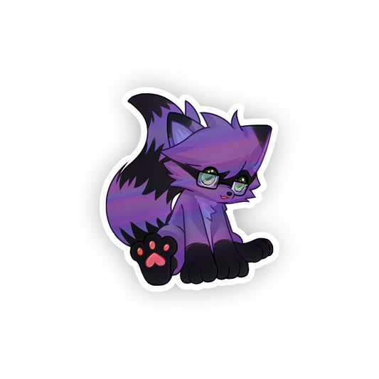 RuffyRaccoon Chibi Seated Holographic Sticker