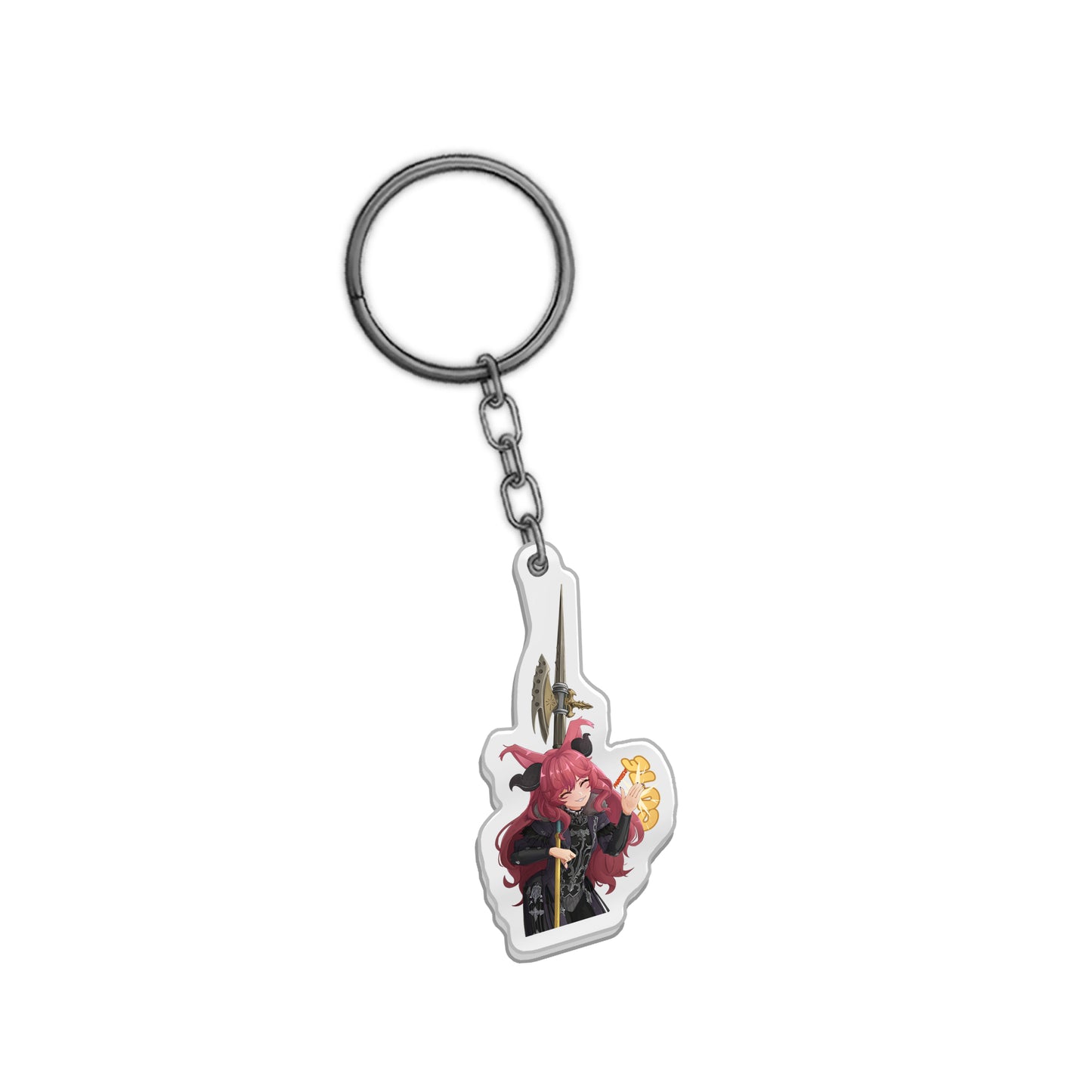 Sashiv_Muscadet "Heart of Light, Gunmetal Soul" Keychain