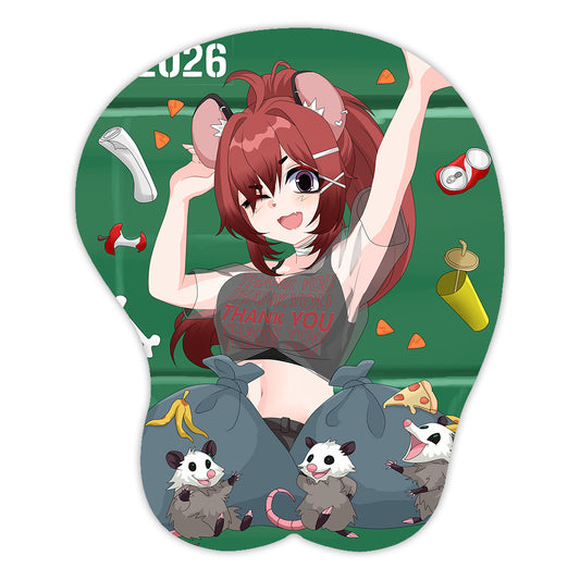 shylostconfused "Man's Trash, Possum's Treasure" 3D Mousepad