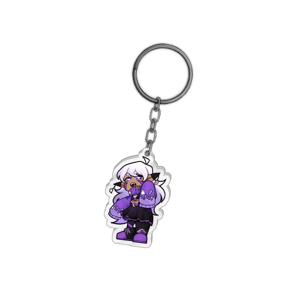 SlushieGhost Glow Keychain