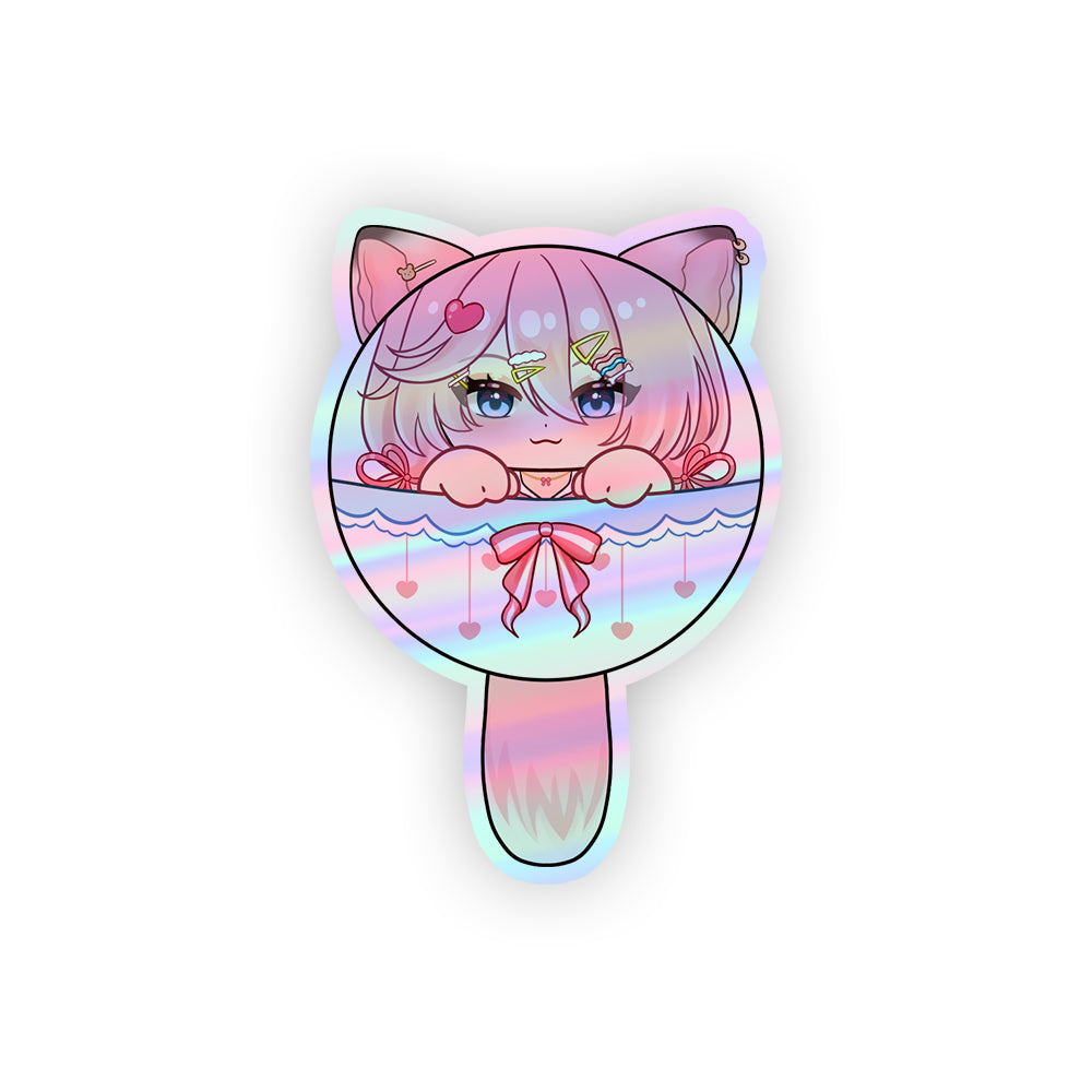 Hachi Holographic Sticker