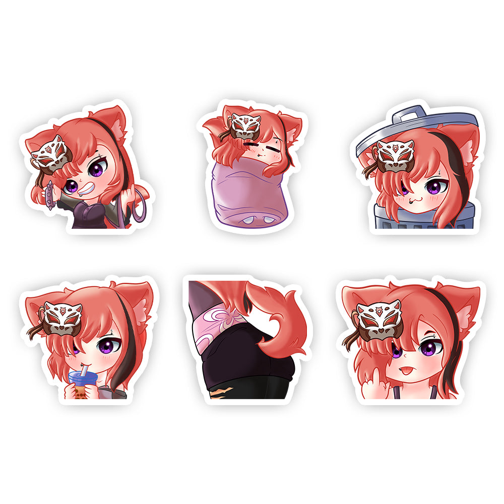 aWildKitsune Emote Sticker Pack