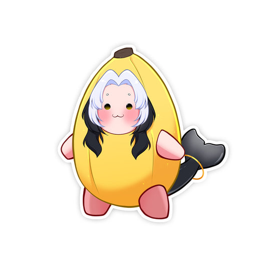 OrcaTsukii Banana Costume Sticker