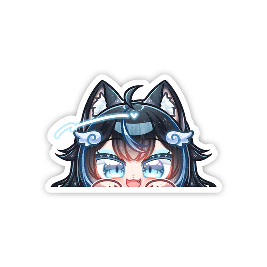 Crystally Peeker Sticker