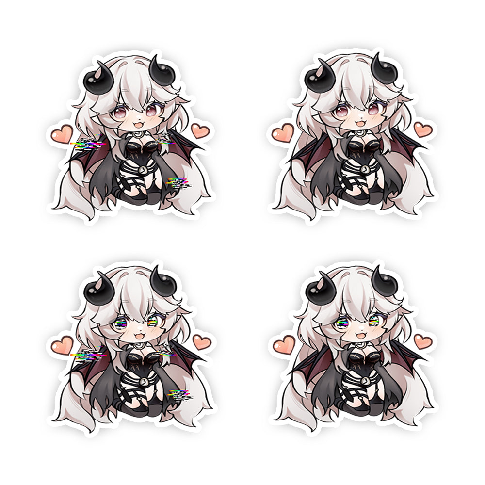 GlitchDemonoid Glitch Hearts Sticker Pack