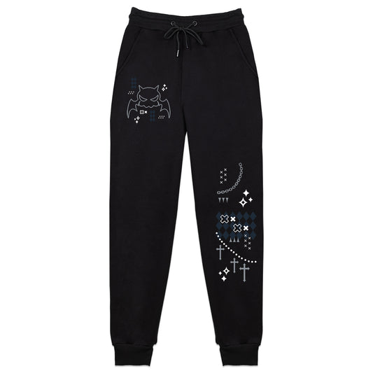 Ekkomori Silver Bat Sweatpants