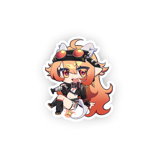 SweatyLilKoi Chibi at Bat Sticker