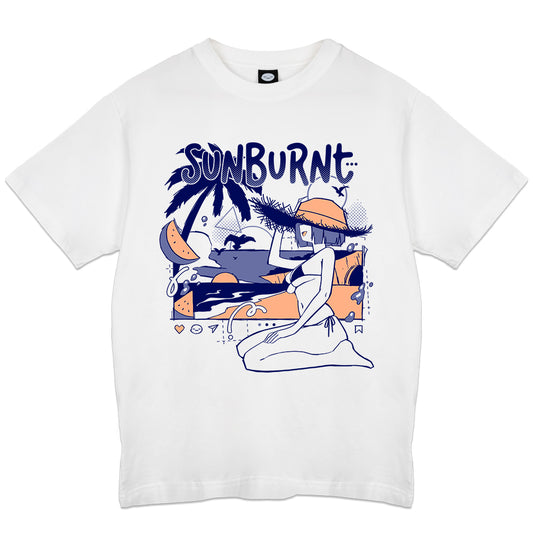 Sunburnt Vacation White T-Shirt