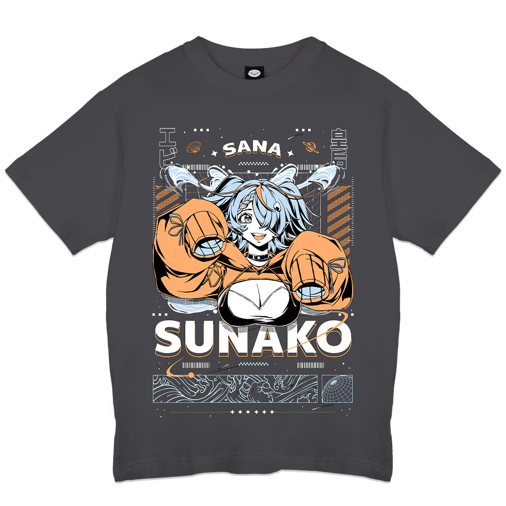 Sana Sunako "Galactic Empress" T-Shirt - Charcoal