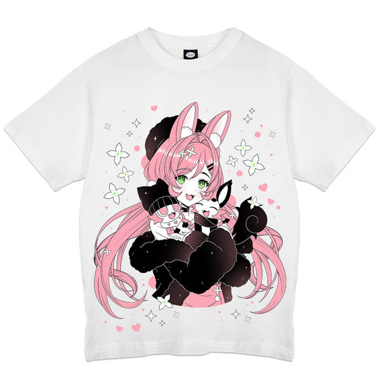 CookieHana Oversize Print Shirt Petition