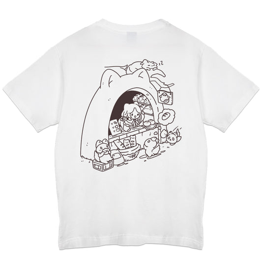 Suirie "Pop-up Bakery - Lines" White T-Shirt