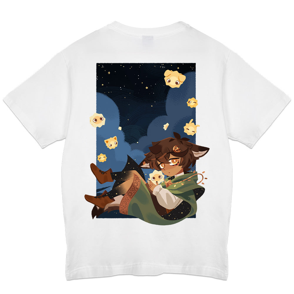 isatwothree "Under Starlight" White T-Shirt