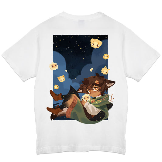 isatwothree "Under Starlight" White T-Shirt