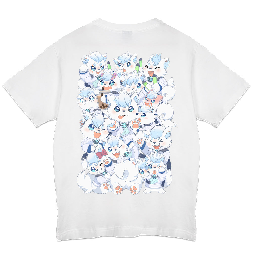 Koummand "A Bunch of Fluffs" White T-Shirt