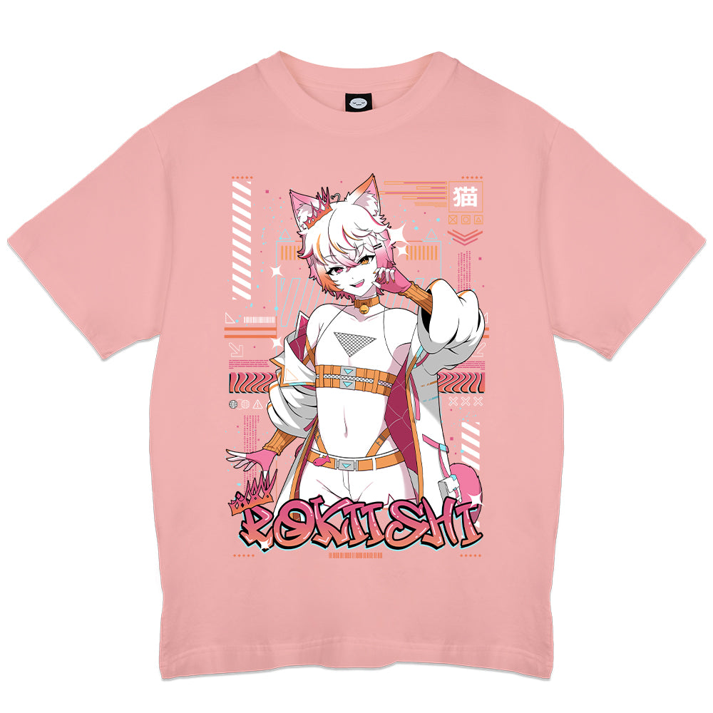 Rokiishi "Silly Catboy" Pink T-Shirt