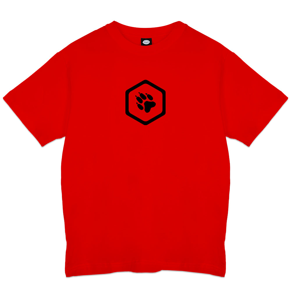 Snow Wave Wolf "Logo" Red T-Shirt