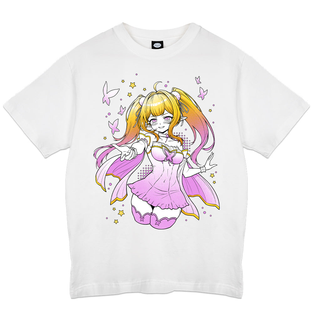 PeachyPiwie "Butterflies & Dreams" White T-Shirt