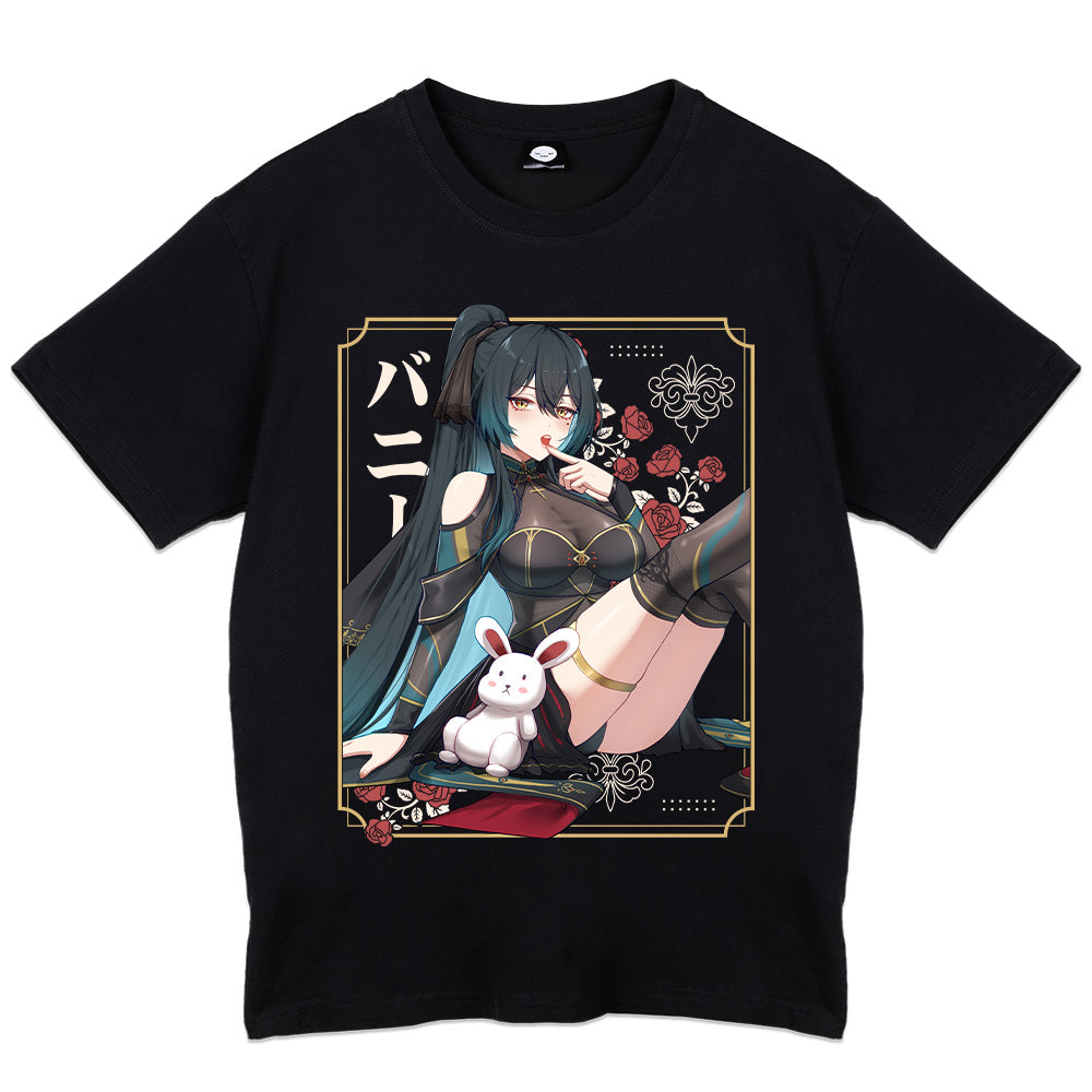 Tenebria Rose Bun and Roses T-Shirt