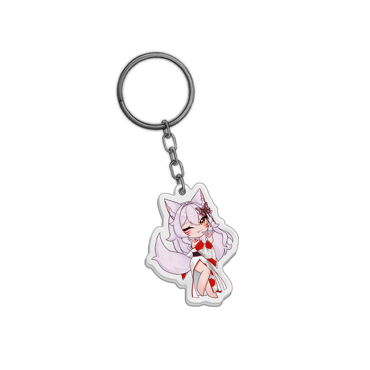 TsukiFoxGirl Winter Keychain