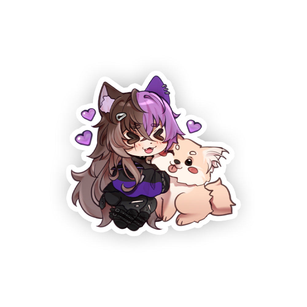 TheVioletNeko and Eevee Sticker