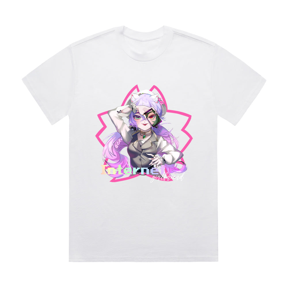 Lady_muun Internet Girlfriend T-Shirt(White)
