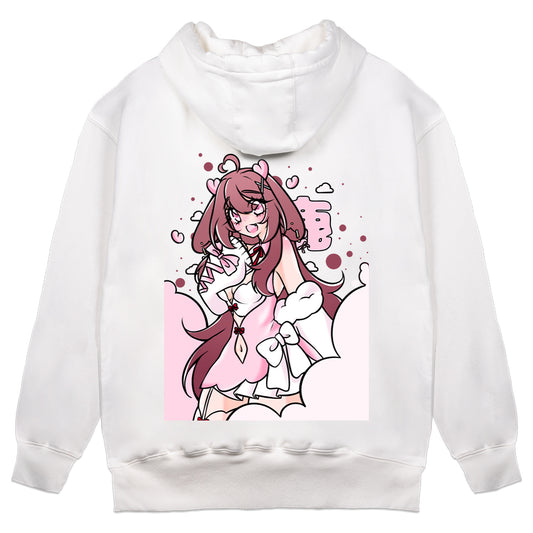 Tiraleafu Deer Skies Hoodie - White